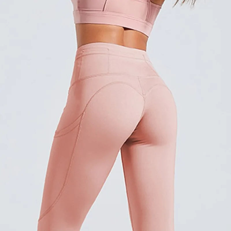 Peach Hart Sports Nylon Leggings