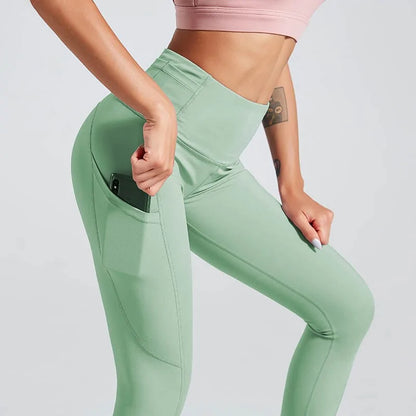 Peach Hart Sports Nylon Leggings