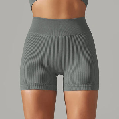 Seamless High Waist Yoga Gym Shorts